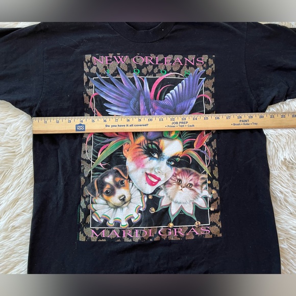 Vintage New Orleans Mardi Gras T-Shirt Size Large - Picture 5 of 5
